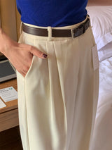 Luch ウールピンタックワイドスラックス