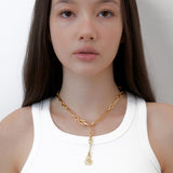  2-WAY LOGO CHAIN NECKLACE (2 COLOR)