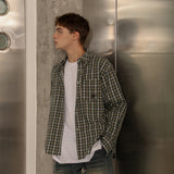 Logo Point Check Shirt - Green