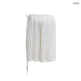 (2color) Wave Flower Lace Sheer Wrap Skirt