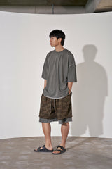 ヴィンテージカモレイヤード 1/2 パンツ (Khaki)