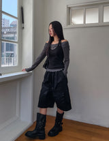 Onz Stitch Multi-Pocket Bermuda Pants