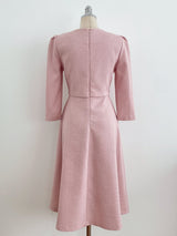 Elnis Three Quarter Tweed Flare One Piece