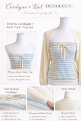 Vanilla Stripe Bolero Top Set