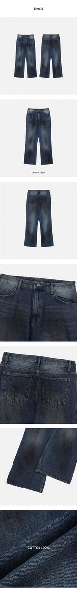 [F/W] Dirty washing flare denim pants