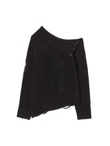 DAMAGE OFF SHOULDER KNIT BLACK