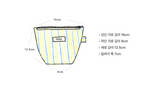 ブルーイエローストライプポーチ(POP-UP POUCH)