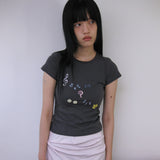 パッチパレードTシャツ (CHARCOAL)
