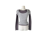 [Fake Layered] Hein Puff Ribbon Short Sleeve Layered T-Shirt Set
