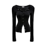 [MADE] Vivien snap button top (2color)
