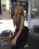 Mesh halter top
