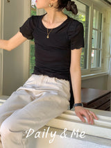 Layered Ribbon T-Shirt(3color)