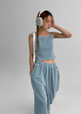 [MADE] T-cell SET - Washed Ribbed Tank Top