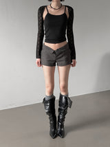 Cier Rose See-through Bolero Cardigan
