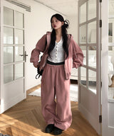 Tain Brushed Pigment Two-Way Zip-Up Hoodie