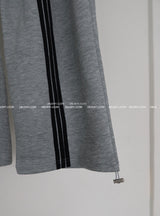 Breeze fleece-lined track string wide pants