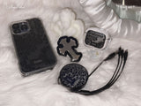 Black Veil Lace Gel Hard Phone Case