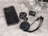 [Magsafe]Black Veil Lace Gel Hard Phone Case