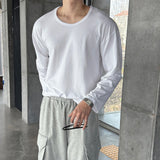 [Premium] LMNのUネックロングスリーブTシャツ（2色）