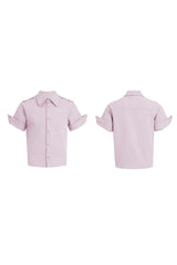 Metal Buckle Deconstructed Shirt