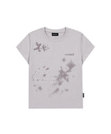Pixel Fairy Graphic Cap Sleeve T-shirt - SAND PINK