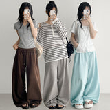 One-Mile Wear Waist Long Wide Pants (6 colors)