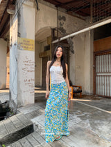 Flower Punching Shirring Sleeveless Tube Top