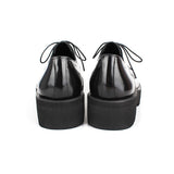 DAVID STONE SQUARE TOE LACE-UP DERBY SHOES