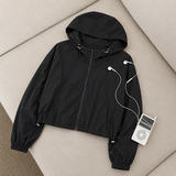 Crop Hooded Windbreaker Crisp Jumper (3 colors)