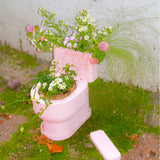 TOILET PLANT POT (S/PINK)