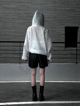 [unisex] summer cool see-through hooded zip-up (2color)