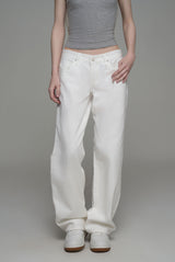 Sunday morning straight low jeans, Pure White