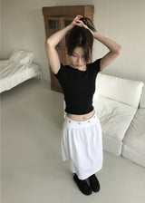 ボートネックオフTシャツ