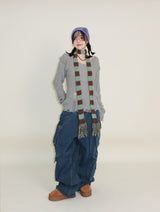 Zelda Double Pocket String Wide Denim Pants