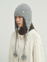 Clover Alpaca Earflap - Grey