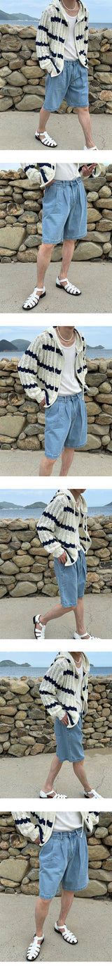 [S/S] Pin tuck denim short pants (5color)