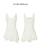LILY FRILL DRESS ivory