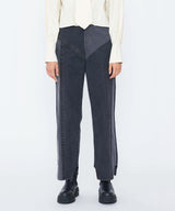 WASHED SWITCHED DENIM PANTS