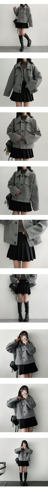 Canning two-pocket wool coat jacket