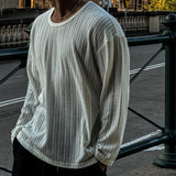 [HFORUS MADE]Forus Knitted pleats U - kneck long sleeves