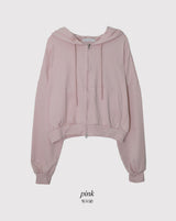 Everyday 2WAY Crop Loose Hood Zip-up (9color)