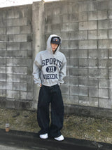 Sports crop hooded Zip-Up 2C