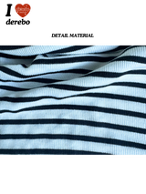 Martin オフショルダー スパンデックス シャーリング リブTシャツ