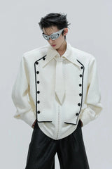 Double Breasted Woven Shirt Jacket