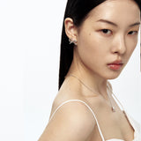 Ribbon Pave Earrings