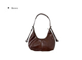 Ine Half Moon Two-Way Leather Cross Shoulder Bag