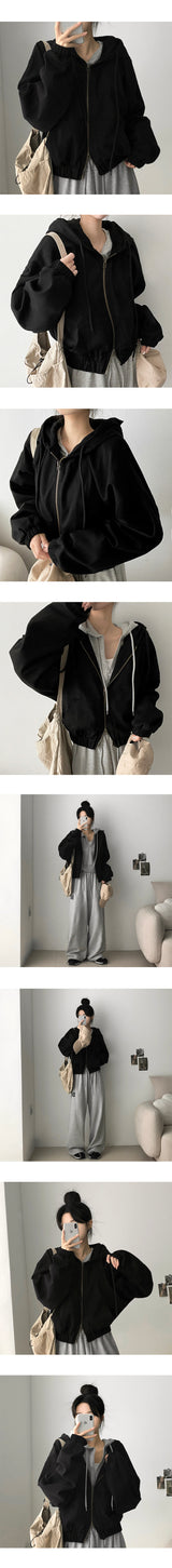 Tying Washing Two-Way Banding Hood Zip-Up