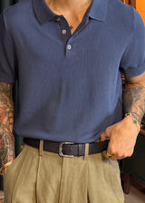 Summer Cool Plain Collar Short Sleeve Overfit Knit 8COLOR