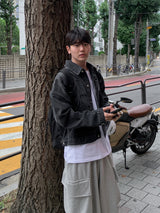 コードDクロップデニムジャケット
