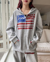 America クロップフードジップアップ